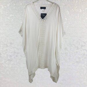 Margaritaville White Lace Trimmed Swim Coverup Size S/M NWT